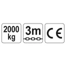 YATO Kettenzug 2000 kg 3 m