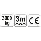 YATO Kettenzug 3000 kg 3 m