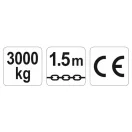 YATO Hebelkettenzug 3000 kg 1,5 m