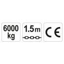 YATO Hebelkettenzug 6000 kg 1,5 m