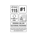 YATO Grobe Schleifscheibe #1 115 x 22,2 mm