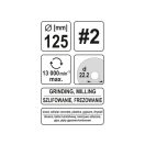 YATO Mittlere Schleifscheibe #2 125 x 22,2 mm