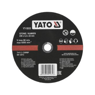 YATO Trennscheibe für Stein 230 x 3,2 x 22 mm