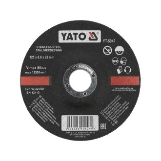 YATO Reinigungsscheibe für Metall 125 x 6,8 x 22,2 mm, Inox