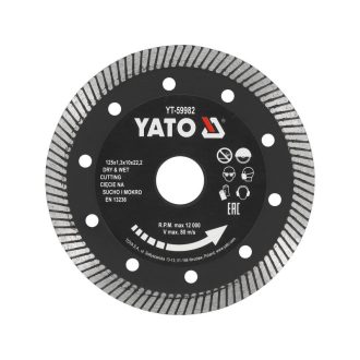 YATO Diamanttrennscheibe 125 x 1,3 x 10 x 22,2 mm Turbo