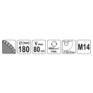 YATO Diamant-Trennscheibe 180 x 22,2 mm