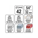 YATO Diamantbohrkrone 42 mm