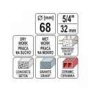 YATO Diamantbohrkrone 68 mm