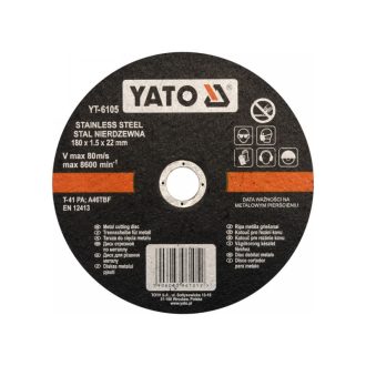 YATO Trennscheibe für Metall 180 x 1,5 x 22,2 mm Inox