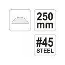 YATO Halbrunde Raspel Poly 250 mm / # 45 grob
