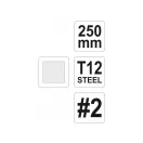 YATO Vierkantfeile 250 mm / #2 mittel