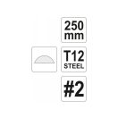 YATO Halbrundfeile 250 mm / #2 mittel