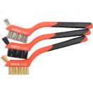 YATO Drahtbürstenset mit 3 Teilen 180 mm Kunststoffgriff