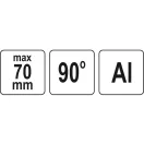YATO Eckklemme 70 mm Aluminium