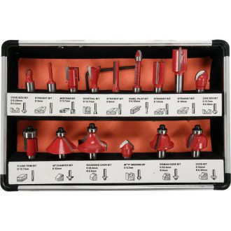 YATO Oberfräserset 15-teilig 8 mm