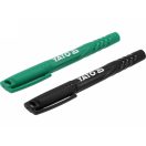 YATO Markierungsfilzstifte 2 Stück schwarz - grün