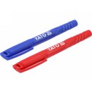 YATO Markierungsfilzstifte 2 Stück rot - blau