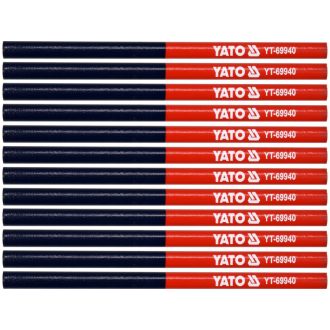 YATO Zimmermannsbleistift Blau-Rot (12 Stück)