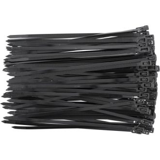 YATO Lösbare Kabelbinder 4,8 x 200 mm schwarz (100 Stück)