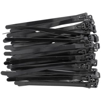 YATO Lösbare Kabelbinder 7,6 x 150 mm schwarz (100 Stück)