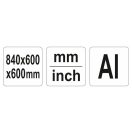 YATO Klappbares rechtwinkliges Lineal 840 mm