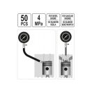 YATO Kompressionsmessset 50-teilig für Diesel- und Benzinmotoren 40 bar