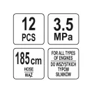 YATO Öldruckmesser-Set 12-teilig