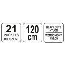 YATO Winkel- und Werkzeughalter-Gürteltasche mit 21 Taschen