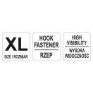 YATO Sichtbarkeitsgurt für die Lendenwirbelsäule, Größe XL