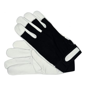   YATO Arbeitsschutzhandschuh, Größe 8, Leder-Baumwolle schwarz