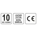 YATO Arbeitsschutzhandschuh Leder Größe 10 schwarz