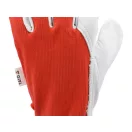 YATO Arbeitsschutzhandschuh, Größe 9, Leder-Baumwolle rot