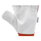 YATO Arbeitsschutzhandschuh, Größe 9, Leder-Baumwolle rot