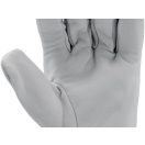 YATO Arbeitsschutzhandschuh aus Leder mit Klettverschluss, Größe 10, weiß