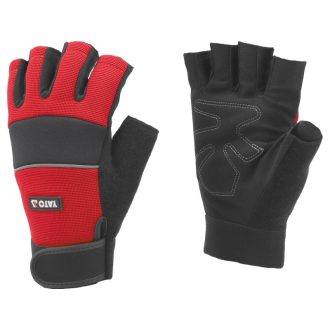   YATO Arbeitsschutzhandschuh ohne Fingerkuppen, Größe 11, rot
