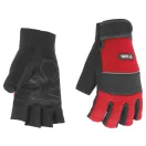 YATO Arbeitsschutzhandschuh ohne Fingerkuppen, Größe 11, rot