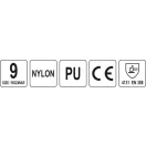 YATO Montagehandschuhe (WEISS getaucht) 9