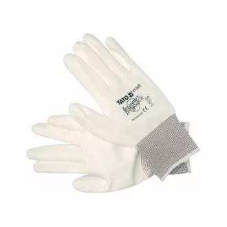 YATO Montagehandschuhe (WEISS getaucht) 10