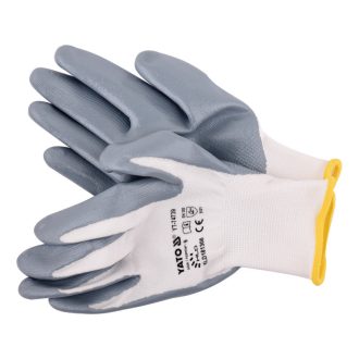YATO Montagehandschuhe (Nitril getaucht WEISS) 9