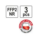 YATO Staubmaske FFP2/PZ NR mit Ventil (3 Stück)