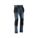 YATO Arbeitssicherheitsjeans lange Hose Größe S 17 Taschen dunkelblau