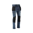 YATO Arbeitsschutzjeans lange Hose XL Größe 17 Taschen dunkelblau