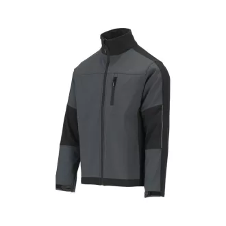   YATO Arbeitsschutz-Softshelljacke grau-schwarz Größe 2XL mit 3 Taschen