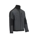 YATO Arbeitsschutz-Softshelljacke grau-schwarz Größe 2XL mit 3 Taschen