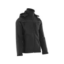 YATO Arbeitsschutz-Softshelljacke mit Kapuze, schwarz, Größe 2XL, 3 Taschen