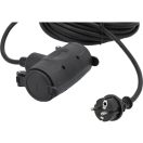 YATO Verlängerungsschwenkkabel gummigeschützt mit 2 Steckdosen 10 m 3 x 1,5 mm²