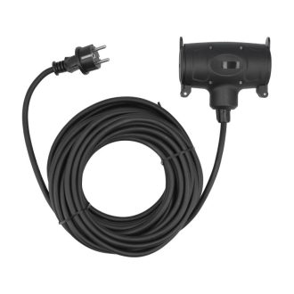   YATO Verlängerungsschwenkkabel gummigeschützt mit 2 Steckdosen 15 m 3 x 1,5 mm²