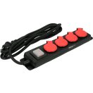 YATO Elektroverlängerung 4-Verteiler 3 m 3 x 1,5 mm2