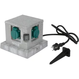 YATO Außenverteiler zum Einstecken Würfel IP44 4 x 230 V