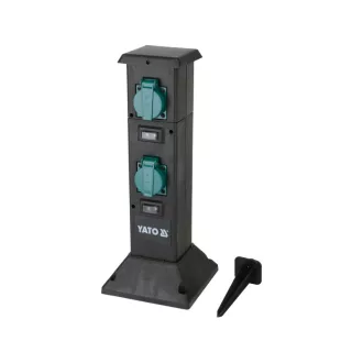 YATO Außen-Steckdosenverteiler stehend IP44 4 x 230 V